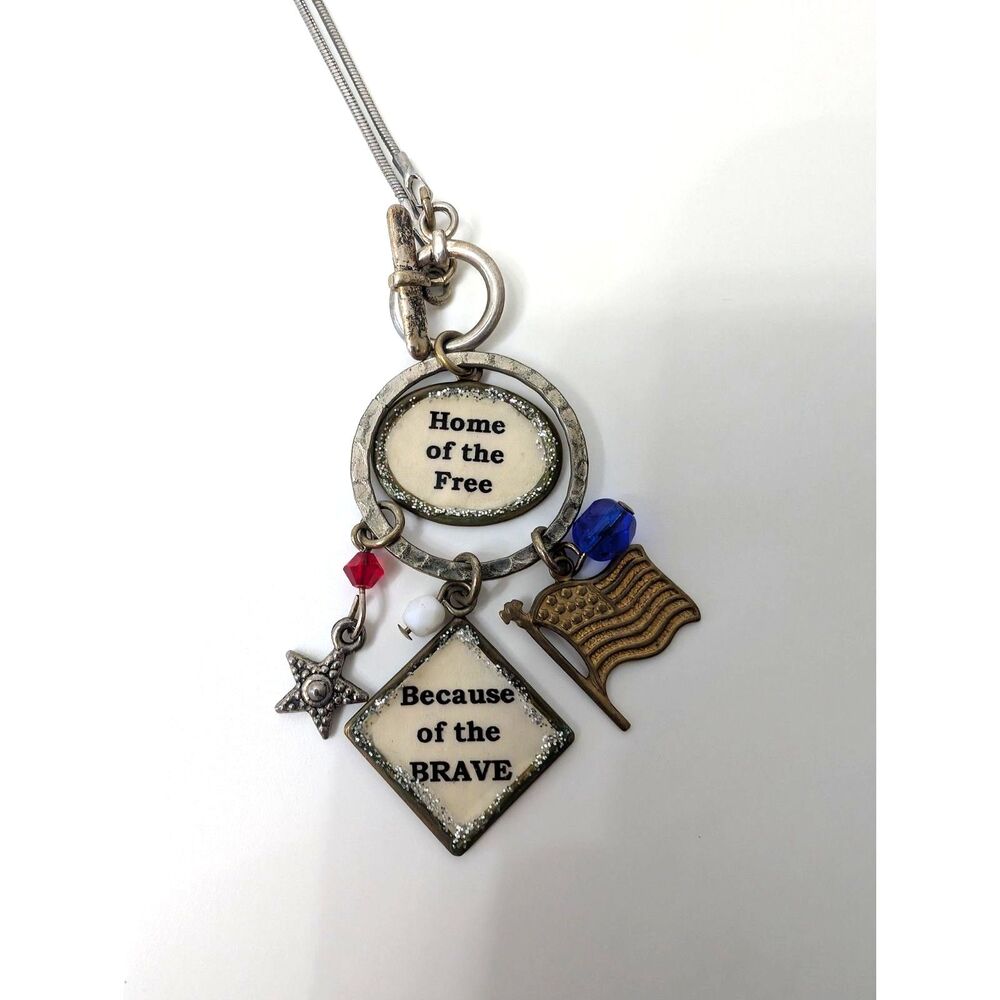 Vintage Patriotic Charm Necklace